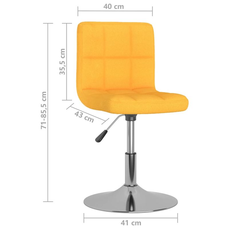 Casa si Gradina - Mobilier - Scaune si fotolii - Scaune - Scaune de bucatarie pivotante, 2 buc., galben, textil - Infinity.ro