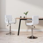 Casa si Gradina - Mobilier - Scaune si fotolii - Scaune - Scaune de bucatarie pivotante, 2 buc., alb, piele artificiala - Infinity.ro
