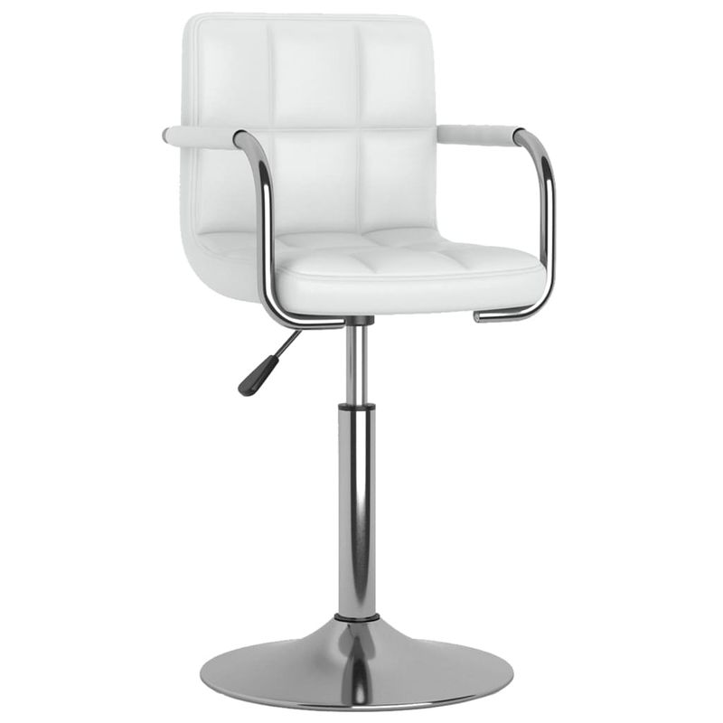 Casa si Gradina - Mobilier - Scaune si fotolii - Scaune - Scaune de bucatarie pivotante, 2 buc., alb, piele artificiala - Infinity.ro