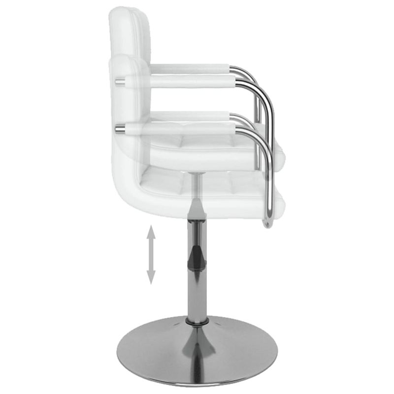 Casa si Gradina - Mobilier - Scaune si fotolii - Scaune - Scaune de bucatarie pivotante, 2 buc., alb, piele artificiala - Infinity.ro