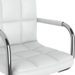 Casa si Gradina - Mobilier - Scaune si fotolii - Scaune - Scaune de bucatarie pivotante, 2 buc., alb, piele artificiala - Infinity.ro