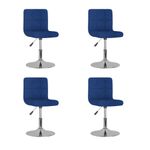 Casa si Gradina - Mobilier - Scaune si fotolii - Scaune - Scaune de bucatarie pivotante, 4 buc., albastru, textil - Infinity.ro