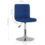 Casa si Gradina - Mobilier - Scaune si fotolii - Scaune - Scaune de bucatarie pivotante, 4 buc., albastru, textil - Infinity.ro