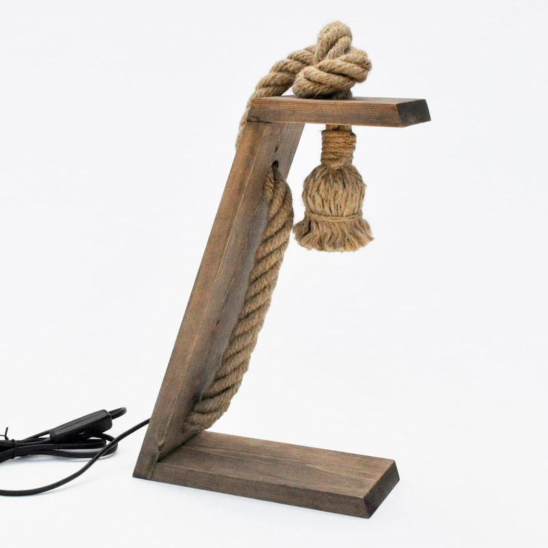 Casa si Gradina - Corpuri si surse de iluminat - Veioze si lampi - Veioze - Veioza, Opviq, lemn de pin, nuc, 10x20x35 cm - Infinity.ro