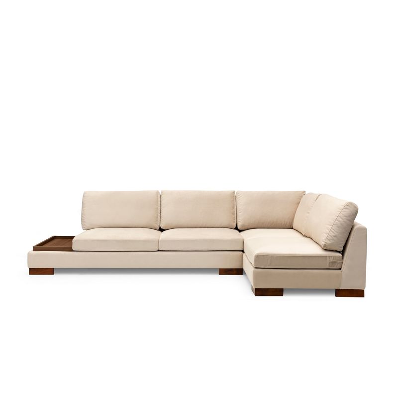 Casa si Gradina - Mobilier - Canapele si coltare - Coltare - Coltar cu puf, Atelier Del Sofa, cadru lemn fag si pal, bej, 313x193x97 cm - Infinity.ro