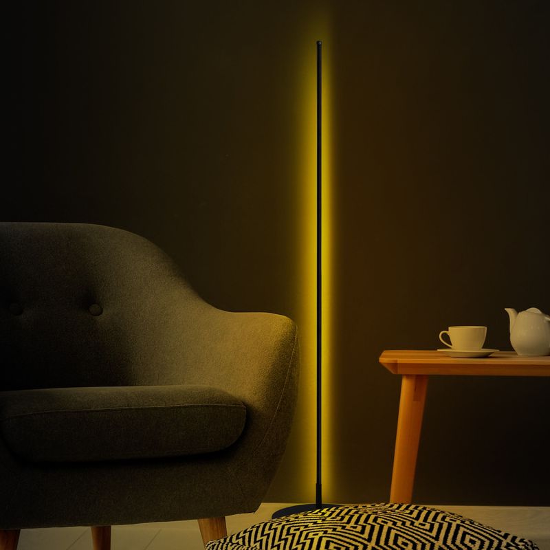 Casa si Gradina - Corpuri si surse de iluminat - Veioze si lampi - Lampadare - Lampadar, Opviq, metal, negru, 30x153 cm, led integrat - Infinity.ro