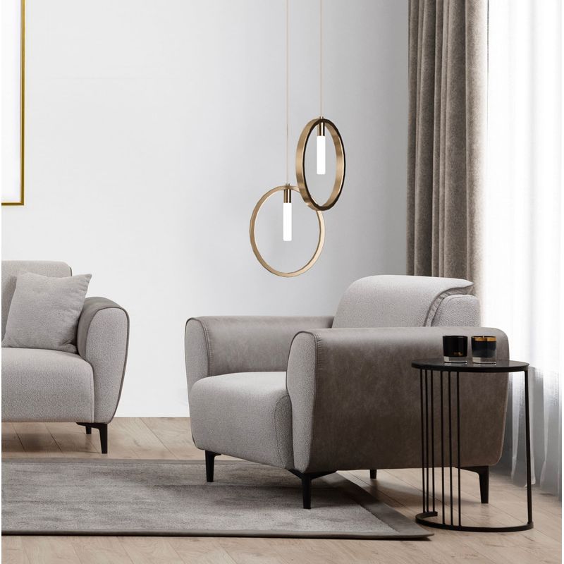 Casa si Gradina - Mobilier - Scaune si fotolii - Fotolii - Fotoliu, Atelier Del Sofa, lemn fag si pal, gri, 100x85x85 cm - Infinity.ro
