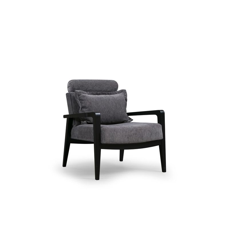 Casa si Gradina - Mobilier - Scaune si fotolii - Fotolii - Fotoliu, Hanah Home, lemn de fag, gri, 77x90x84 cm - Infinity.ro
