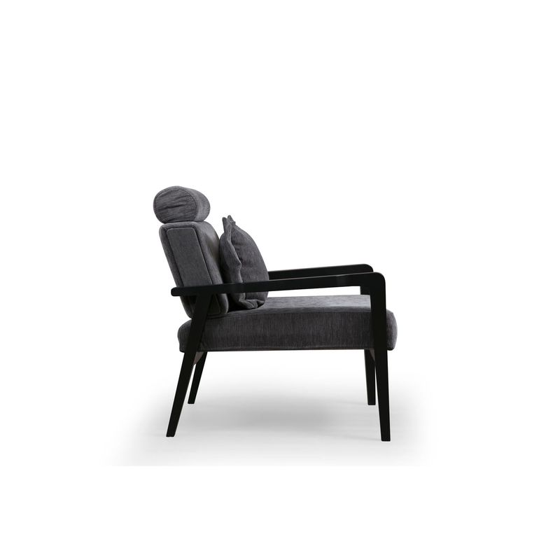 Casa si Gradina - Mobilier - Scaune si fotolii - Fotolii - Fotoliu, Hanah Home, lemn de fag, gri, 77x90x84 cm - Infinity.ro