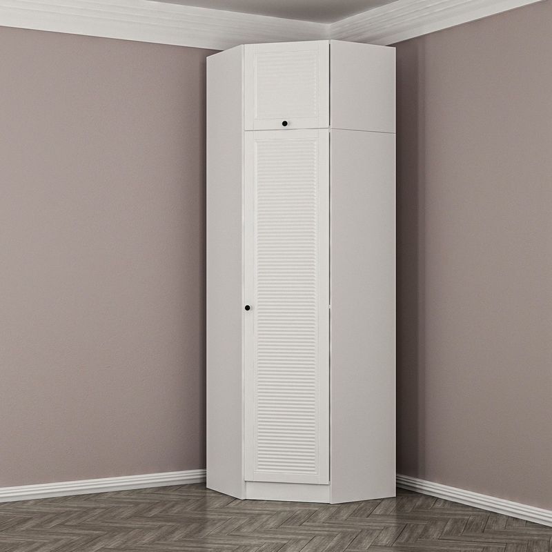 Casa si Gradina - Mobilier - Dulapuri si sifoniere - Dulapuri - Dulap, Hanah Home, pal melaminat, alb, 74x52x235 cm - Infinity.ro