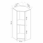 Casa si Gradina - Mobilier - Dulapuri si sifoniere - Dulapuri - Dulap, Hanah Home, pal melaminat, alb, 74x52x235 cm - Infinity.ro
