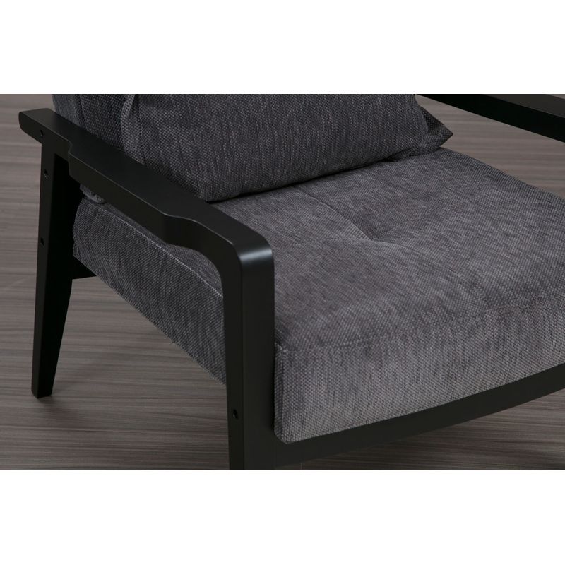 Casa si Gradina - Mobilier - Scaune si fotolii - Fotolii - Fotoliu, Hanah Home, lemn de fag, gri, 77x90x84 cm - Infinity.ro