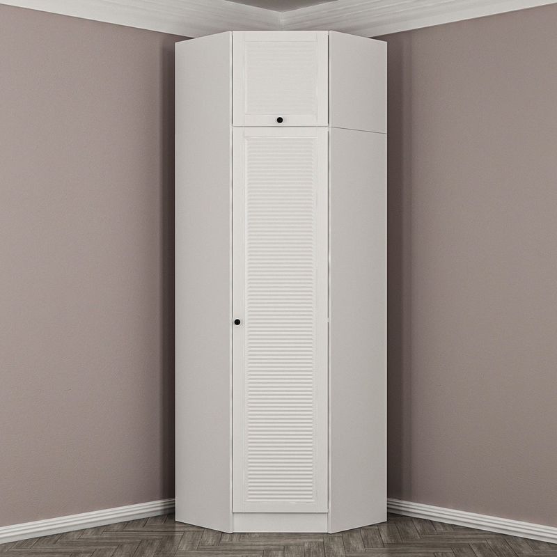 Casa si Gradina - Mobilier - Dulapuri si sifoniere - Dulapuri - Dulap, Hanah Home, pal melaminat, alb, 74x52x235 cm - Infinity.ro