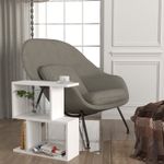 Casa si Gradina - Mobilier - Mese si birouri - Mese living - Masa laterala, Hanah Home, pal melaminat, alb, 50x17.5x55.4 cm - Infinity.ro