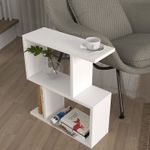 Casa si Gradina - Mobilier - Mese si birouri - Mese living - Masa laterala, Hanah Home, pal melaminat, alb, 50x17.5x55.4 cm - Infinity.ro