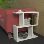 Casa si Gradina - Mobilier - Mese si birouri - Mese living - Masa laterala, Hanah Home, pal melaminat, alb, 50x17.5x55.4 cm - Infinity.ro