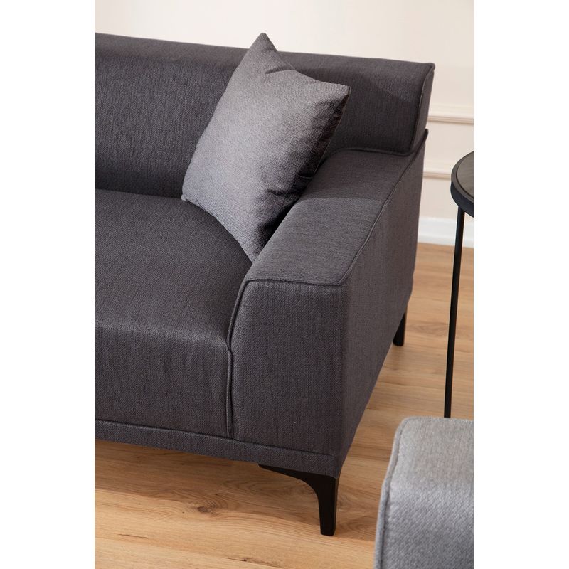 Casa si Gradina - Mobilier - Canapele si coltare - Canapele - Canapea 3 locuri, Atelier Del Sofa, poliester, antracit, 215x87x86 cm - Infinity.ro