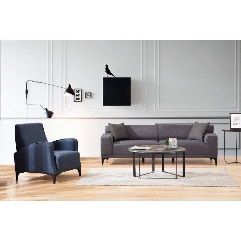 Casa si Gradina - Mobilier - Canapele si coltare - Canapele - Canapea 3 locuri, Atelier Del Sofa, poliester, antracit, 215x87x86 cm - Infinity.ro