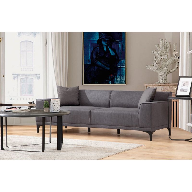 Casa si Gradina - Mobilier - Canapele si coltare - Canapele - Canapea 3 locuri, Atelier Del Sofa, poliester, antracit, 215x87x86 cm - Infinity.ro