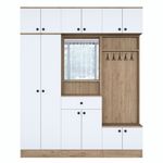 Casa si Gradina - Mobilier - Organizare si depozitare - Cuiere - Cuier, Hanah Home, pal melaminat, alb nuc, 179.4x37.5x226.4 cm - Infinity.ro