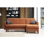 Casa si Gradina - Mobilier - Canapele si coltare - Coltare - Coltar extensibil, Atelier Del Sofa, metal si lemn, rosu tigla, 216x130x86 cm - Infinity.ro