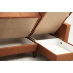 Casa si Gradina - Mobilier - Canapele si coltare - Coltare - Coltar extensibil, Atelier Del Sofa, metal si lemn, rosu tigla, 216x130x86 cm - Infinity.ro