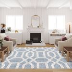 Casa si Gradina - Textile si covoare - Covoare - Covoare casa - Covor, Conceptum Hypnose, albastru, 120x180 cm, 70% bumbac, 30% poliester, antiderapant, 625HFT5663 - Infinity.ro