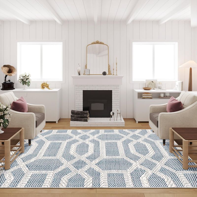 Casa si Gradina - Textile si covoare - Covoare - Covoare casa - Covor, Conceptum Hypnose, albastru, 120x180 cm, 70% bumbac, 30% poliester, antiderapant, 625HFT5663 - Infinity.ro