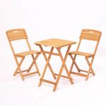 Casa si Gradina - Gradina si terasa - Mobilier exterior - Seturi mobila gradina - Set mobilier gradina, Hanah Home, lemn fag, maro, 3 piese - Infinity.ro