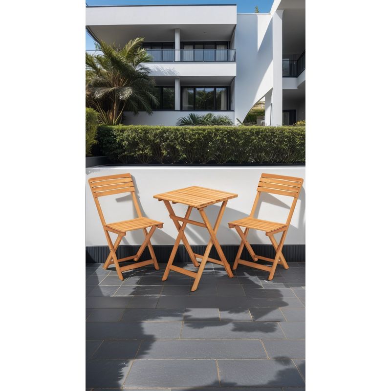 Casa si Gradina - Gradina si terasa - Mobilier exterior - Seturi mobila gradina - Set mobilier gradina, Hanah Home, lemn fag, maro, 3 piese - Infinity.ro
