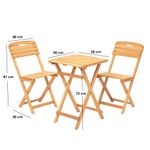 Casa si Gradina - Gradina si terasa - Mobilier exterior - Seturi mobila gradina - Set mobilier gradina, Hanah Home, lemn fag, maro, 3 piese - Infinity.ro