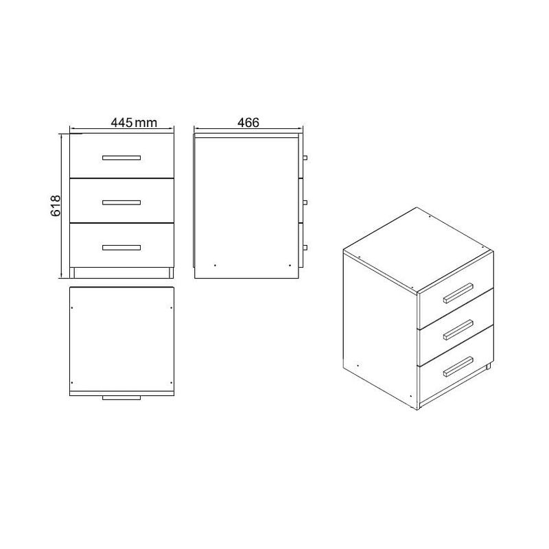 Casa si Gradina - Mobilier - Mese si birouri - Birouri - Set mobilier birou, Hanah Home, PAL melaminat, stejar negru, 5 piese - Infinity.ro