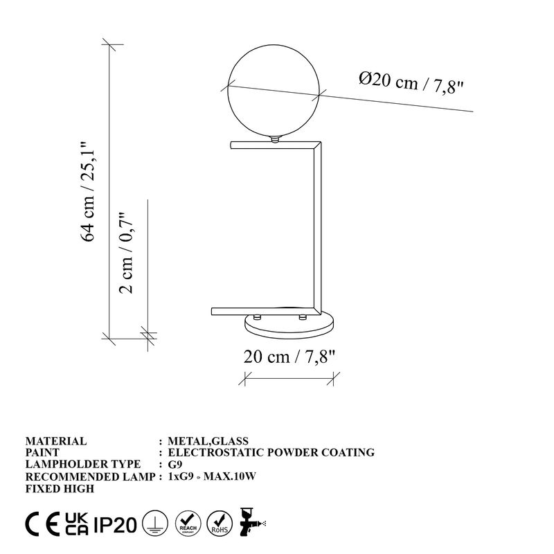Casa si Gradina - Corpuri si surse de iluminat - Veioze si lampi - Veioze - Veioza, Opviq, metal, auriu, 29x20x64 cm - Infinity.ro