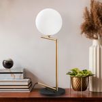 Casa si Gradina - Corpuri si surse de iluminat - Veioze si lampi - Veioze - Veioza, Opviq, metal, auriu, 29x20x64 cm - Infinity.ro