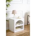 Casa si Gradina - Mobilier - Comode si corpuri - Noptiere - Noptiera, Hanah Home, pal melaminat, alb, 50x40x50 cm - Infinity.ro