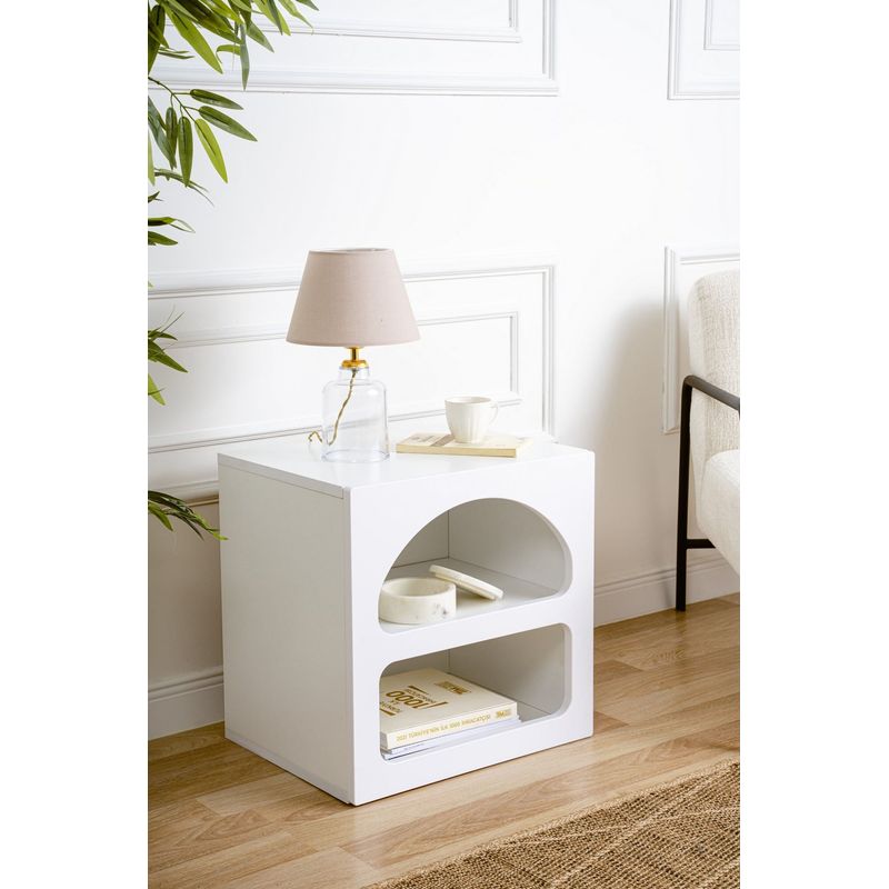 Casa si Gradina - Mobilier - Comode si corpuri - Noptiere - Noptiera, Hanah Home, pal melaminat, alb, 50x40x50 cm - Infinity.ro