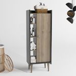 Casa si Gradina - Mobilier - Mobilier baie - Corpuri baie - Dulap baie, Hanah Home, pal melaminat, nuc si antracit, 50x30x140 cm - Infinity.ro