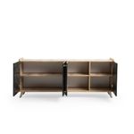 Casa si Gradina - Mobilier - Comode si corpuri - Console - Consola, Hanah Home, pal melaminat, stejar si marmura, 180x41x77.8 cm - Infinity.ro