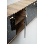 Casa si Gradina - Mobilier - Comode si corpuri - Console - Consola, Hanah Home, pal melaminat, stejar si marmura, 180x41x77.8 cm - Infinity.ro