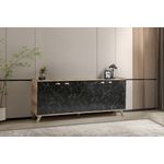 Casa si Gradina - Mobilier - Comode si corpuri - Console - Consola, Hanah Home, pal melaminat, stejar si marmura, 180x41x77.8 cm - Infinity.ro