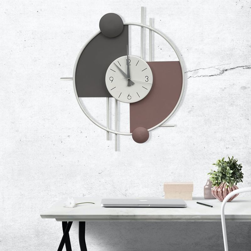 Casa si Gradina - Decoratiuni - Ceasuri - Ceas de perete decorativ, Wallxpert, metal, multicolor, 55x65 cm - Infinity.ro