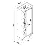 Casa si Gradina - Mobilier - Mobilier baie - Corpuri baie - Dulap baie, Hanah Home, pal melaminat, nuc si antracit, 50x30x140 cm - Infinity.ro