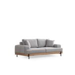 Casa si Gradina - Mobilier - Canapele si coltare - Canapele - Canapea 3 locuri, Hanah Home, lemn fag si pal, gri, 220x98x78 cm, 560ARE2121 - Infinity.ro