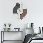 Casa si Gradina - Decoratiuni - Ceasuri - Ceas de perete decorativ, Wallxpert, metal, multicolor, 55x65 cm - Infinity.ro