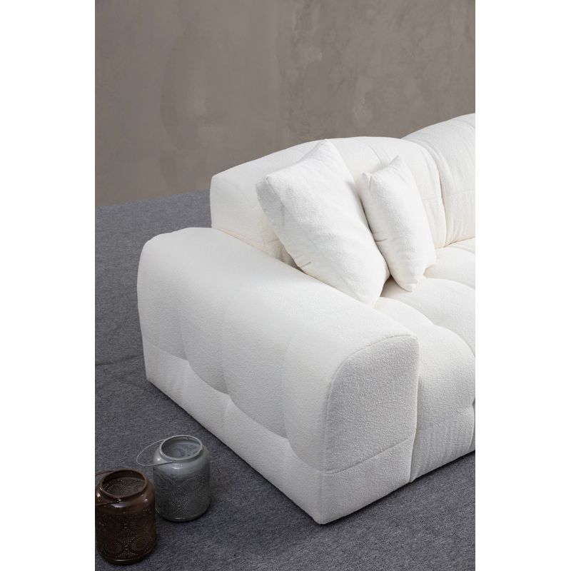 Casa si Gradina - Mobilier - Canapele si coltare - Coltare - Coltar, Atelier Del Sofa, lemn fag si pal, alb, 316x165x83 cm - Infinity.ro