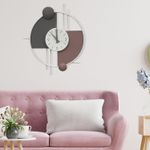 Casa si Gradina - Decoratiuni - Ceasuri - Ceas de perete decorativ, Wallxpert, metal, multicolor, 55x65 cm - Infinity.ro