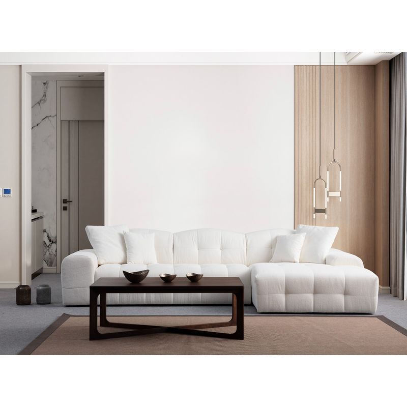 Casa si Gradina - Mobilier - Canapele si coltare - Coltare - Coltar, Atelier Del Sofa, lemn fag si pal, alb, 316x165x83 cm - Infinity.ro