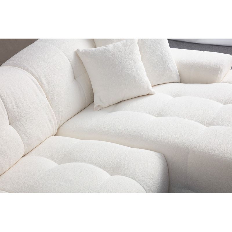Casa si Gradina - Mobilier - Canapele si coltare - Coltare - Coltar, Atelier Del Sofa, lemn fag si pal, alb, 316x165x83 cm - Infinity.ro