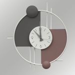 Casa si Gradina - Decoratiuni - Ceasuri - Ceas de perete decorativ, Wallxpert, metal, multicolor, 55x65 cm - Infinity.ro