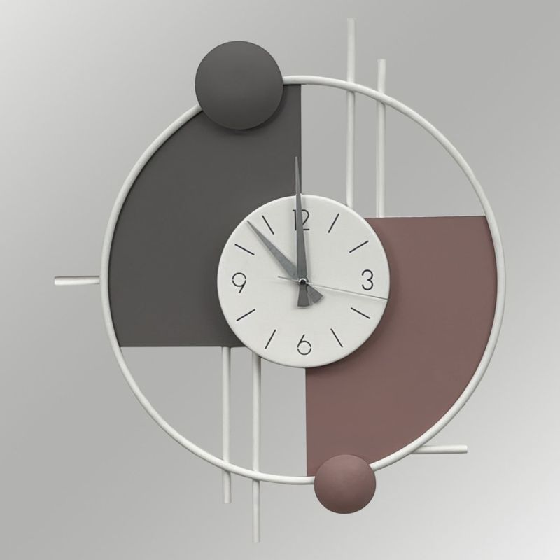 Casa si Gradina - Decoratiuni - Ceasuri - Ceas de perete decorativ, Wallxpert, metal, multicolor, 55x65 cm - Infinity.ro